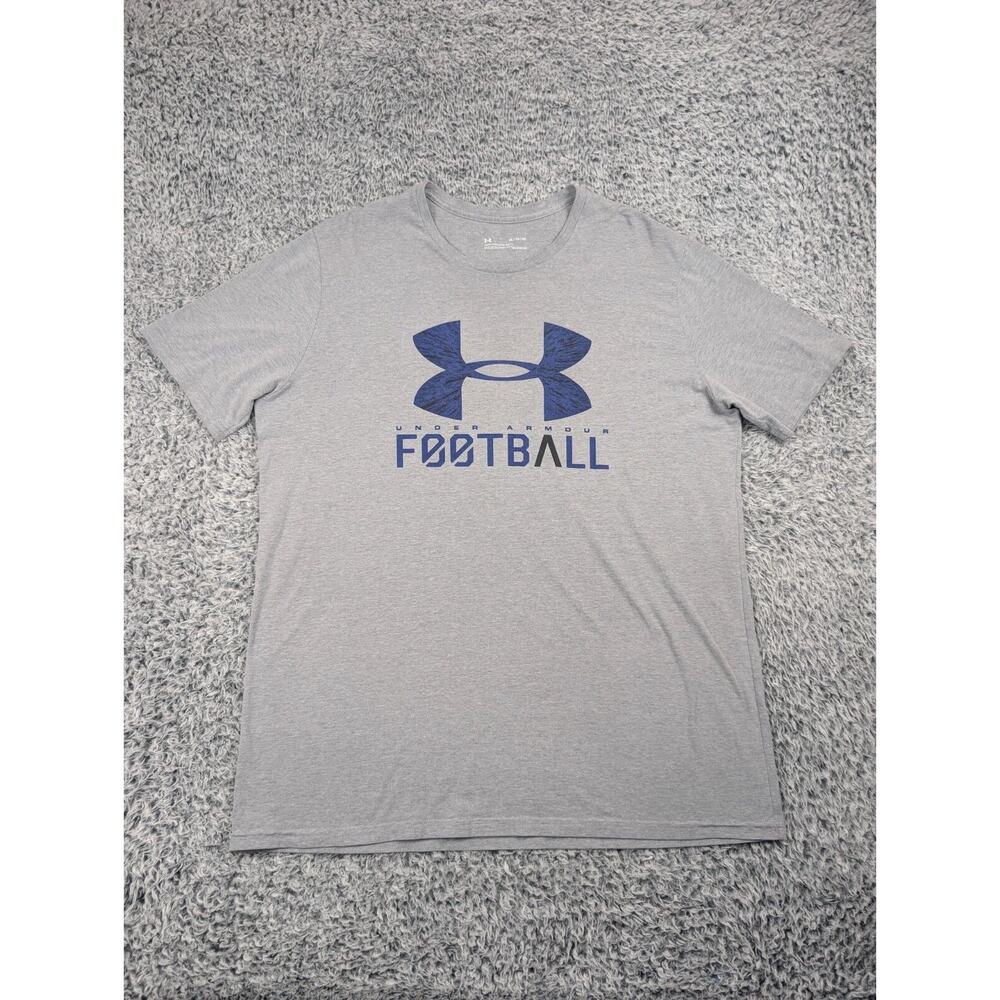 Under Armour Shirt Men Extra Large Gray Athleisure Gym Training Football Tee